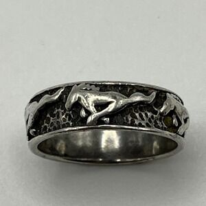 Sterling Silver 925 Wild Horse Mustang Band Ring Southwestern Equestrian Jewelry